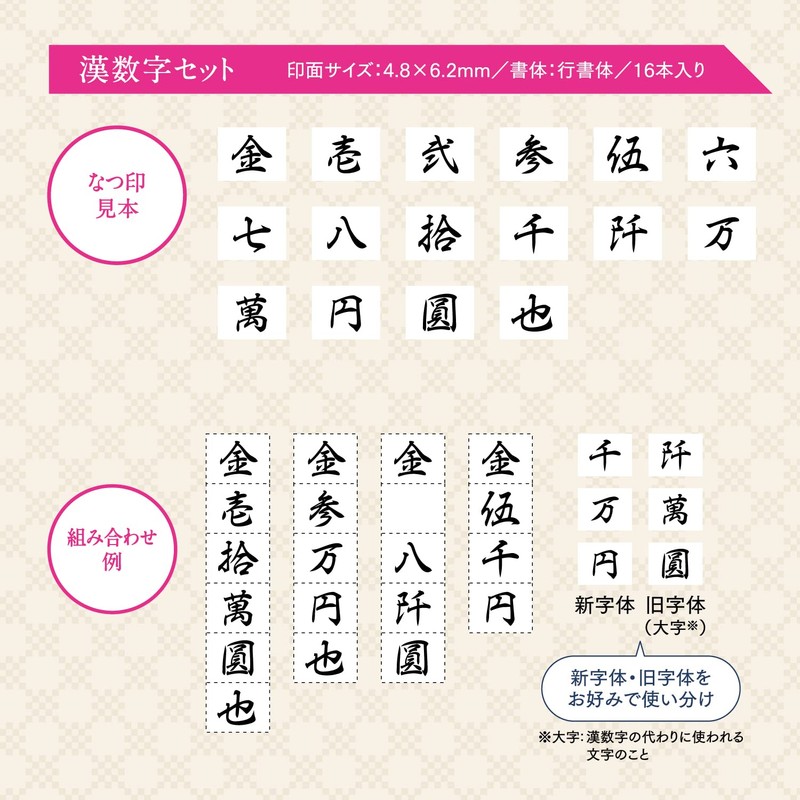 Shachihata GS-KRA-2K Rubber Stamp Congratulations Congratulations Amount Stamp Chinese Number