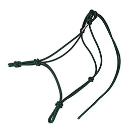 Knotty Girlz Horse Rope Training Halter - 4 Knot 1/4" Stiff Halter Cord - Used by Famous Trainers Multiple Sizes Multiple Colors (Hunter Green, Yearling)