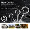 BOUMVID Pack of 10 Screw Hooks, Stainless Steel, Ceiling Hook,