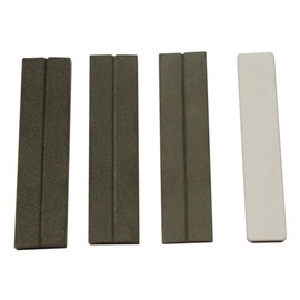 wisemen After Market Set of 4 Stones for KME Knife Sharpener - 1 Double Sided 3/4” x 4” SF Diamond/Ceramic and 1 Each F, M, and C Single Sided Diamond 1" x 4" x 1 ⁄ 4" - Made in USA