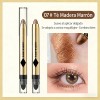 Doble Lápiz Sombras Portátil: Perla Con Brillo Fino