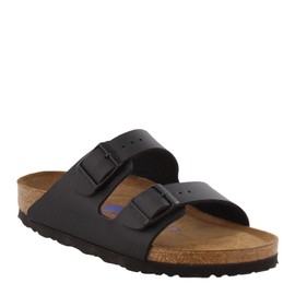Birkenstock Women's Arizona Soft Footbed, Black Birko-Flor¿, 41 N EU