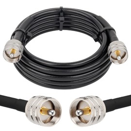 XRDS-RF PL-259 Male CB Coax Cable 10ft, 50 ohm RG8X PL-259 UHF Male Low Loss Coaxial Cable for HAM & CB Radio, Antenna Analyzer, Dummy Load, AIS Antenna, SWR Meter