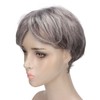 Men Gray Short Wig Heat Resistant Synthetic Multipurpose Adjustable Layered