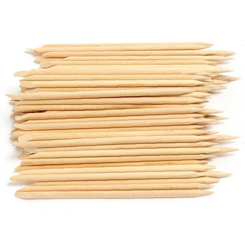 20 pcs Cuticle Pusher Nail Art Cuticle Orange Wood Sticks