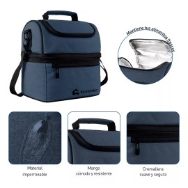 Bluelander Bolsa De Almuerzo Lonchera Térmica Portátil Y Gran Capacidad