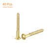 QUARKZMAN Wood Screws M3 x 30 mm Slotted Round Head