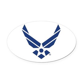 CafePress U.S. Air Force Logo Euro Oval Car Bumper Magnet