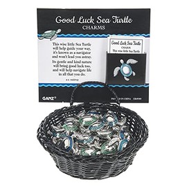Ganz Good Luck Sea Turtle Pocket Charm with Story Card (Aqua)