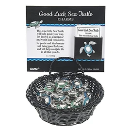 Ganz Good Luck Sea Turtle Pocket Charm with Story Card (Aqua)