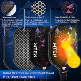 Pickleball Paddles Set of 2 or Single Paddle – USAPA Approved Fiberglass Surface Pickleball Rackets Set for Men & Women