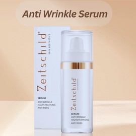 Zeitschild Anti Wrinkle Serum mit Hyaluronsäure – Anti-Aging & Faltenserum für Gesicht & Augen – Strafft die Haut & Schützt vor Kollagenabbau – Hochkonzentriert – Für Frauen & Alle Hauttypen – 30 ml