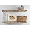 KEUSPI Fall Pumpkin Desk Decor,Farmhouse Pumpkin Fall Harvest Wood Sign