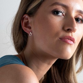 Dew Women's Sterling Silver Bunny Stud Earrings