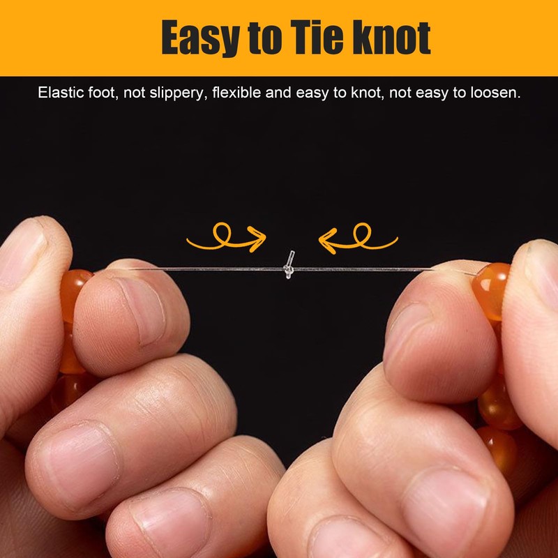 SULIVES 4 Clear Elastic Thread - 0.8mm Strong & Stretchy