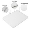 Solid White Dish Drying Mat for Kitchen Counter, Microfiber Rack