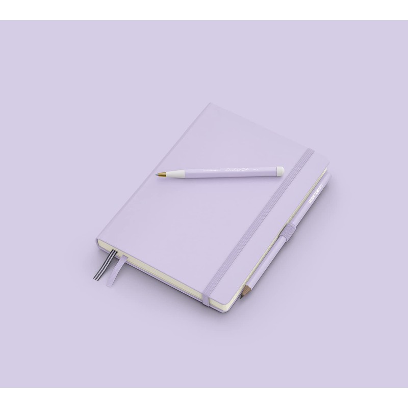 LEUCHTTURM1917 365498 Notebook, Medium (A5), Softcover, 123 Numbered Pages, Lilac,