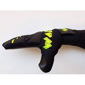 WALTER Professional Goalkeeper Gloves Model G-Tex (9, Black-Yellow Fluo)