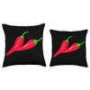 Red Peppers Designs by Peacedancers Red Peppers Throw Pillow, 16x16,