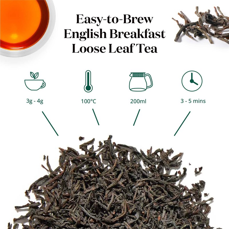 English Breakfast Tea Loose Leaf - Sri Lankan Ceylon Tea