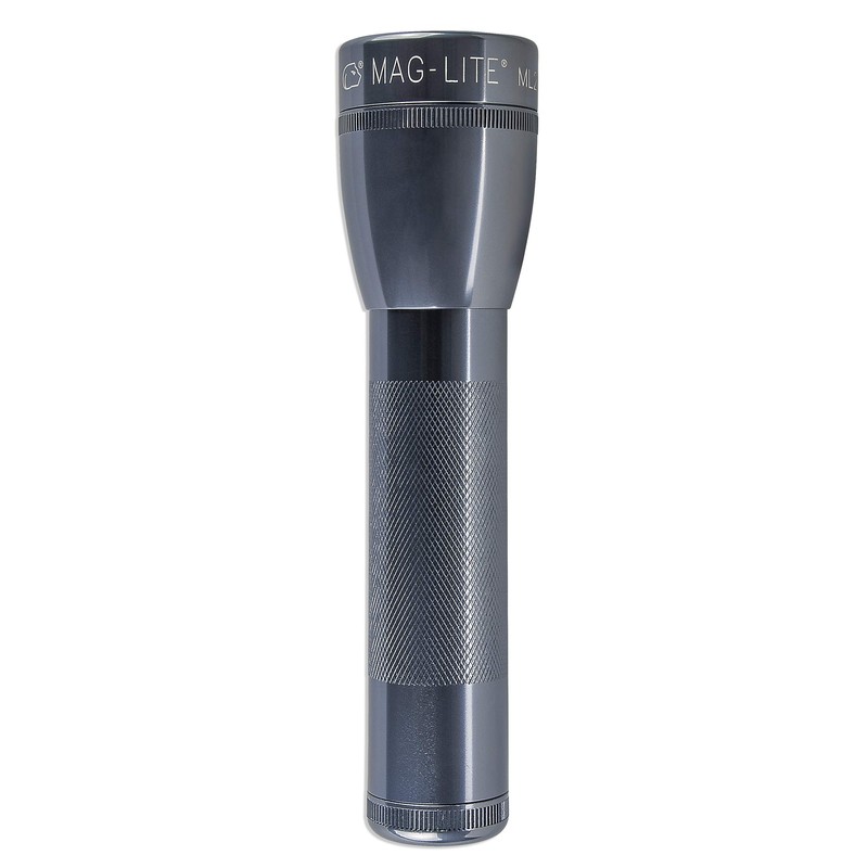 Mag Instrument Maglite ML25LT LED 2-Cell C Flashlight, Gray (ML25LT-S2096)