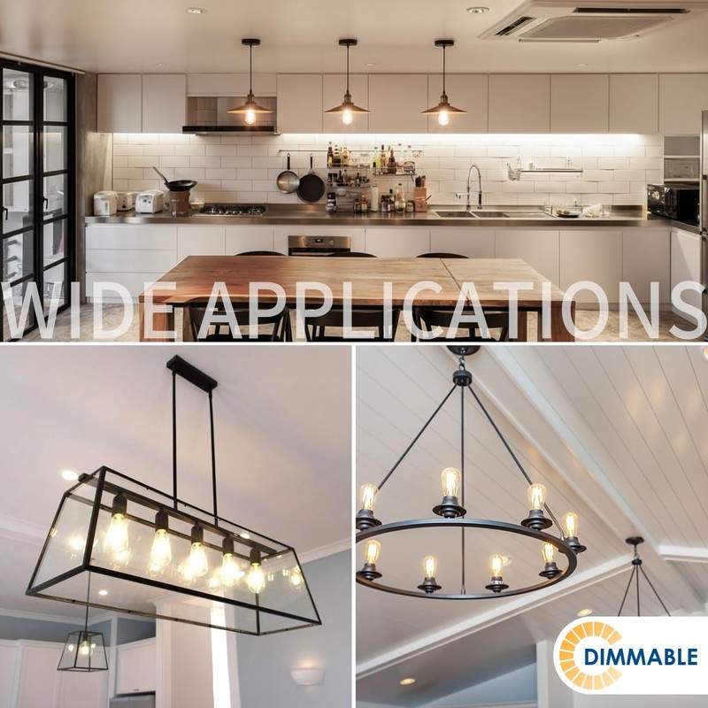 ANWIO Vintage Edison LED Lights ST58/ST19 LED Filament Lights Bulb,