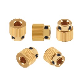Aokin Brass Extruder Wheel Gear 40 Teeth Drive Gear 3D Printer Parts for Creality Ender 3, Ender 3 Pro, Ender 3 V2, Ender 5/5 Pro/5 Plus, CR-10/10S, CR-10 S4, CR-10 S5, 3 Pcs with a Wrench