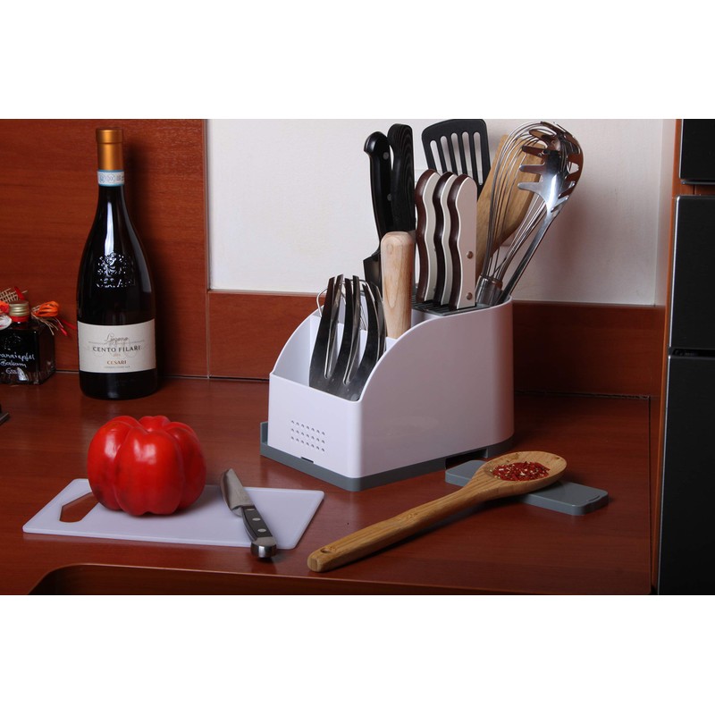 Solutions2Go 20176 Kitchen Organizer, White/Grey