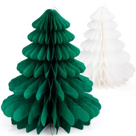 Kiiwah 6 Piece Christmas Tree Decoration Paper Set, Small Christmas Tree, Foldable, Table Decoration, Christmas Tree Decoration, Mini Table Tree, Classic Xmas Trees