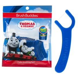 Brush Buddies Thomas & Friends Train Hand held Flossers Dental Floss Picks, 36 Foot (Pack of 1), Blue
