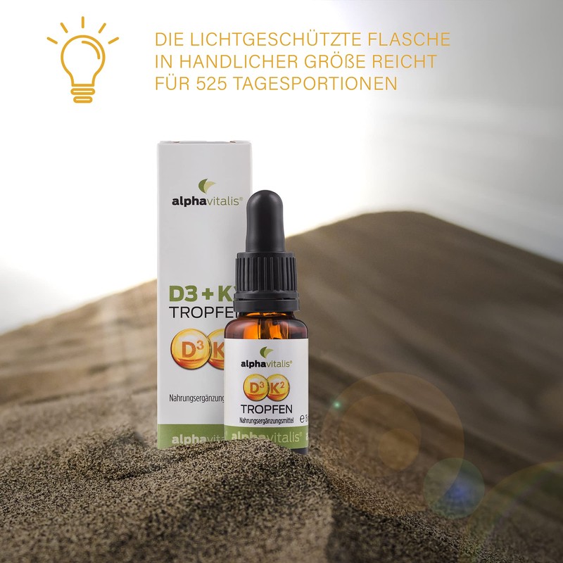 Vitamin D3 + K2 Drops High Dose & Laboratory Tested