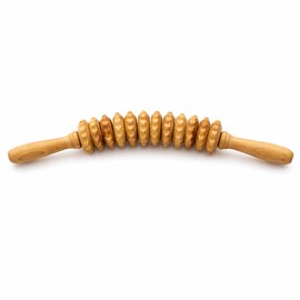 Ribnican Accessories Anti Cellulite Massage Roller with Handle Maderotherapy Wooden 40 cm