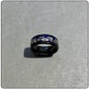 Fusamk Fashion Carbon Fiber Band Ring Stainless Steel Dragon Ring(Black(11))