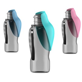 Hoclauho Dog Drinking Bottle, 800 ml, Foldable, Leak-Proof Water Bottle for Dogs on the Go with Bowl, BPA-Free, Antibacterial, Ideal for Walks, Travel, Car Trips