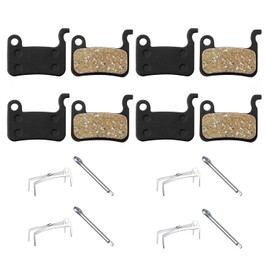 4 Pairs Bicycle Brake Pads, Disc Brake Pads Compatible with Shimano Deore XT XTR LX SLX Hone Alfine Saint M965 M975 M765 M601 M585 M535 S500 S501 Low Noise Wear MTB City Bike