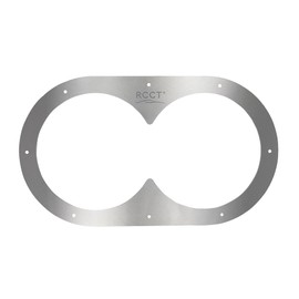 RCCT Side Exit Exhaust Bezel Plate Twin Universal Side Exhaust Exit Bezel Aluminum Material(Oval Shape)