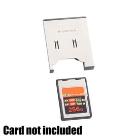 BOFRHME 1 Piece CFexpress Type A Memory Card to CFe Type B Card Holder Adapter Silver Metal XQD Memory Card NVMe Converter