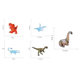 heizi Dinosaur Patches, Iron, Boy, 17-Piece Set, Cute, Embroidery, Large and Small