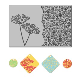 Arbuya Flowers Polymer Clay Texture Mat for Earrings Jewelry Making, Dandelion Floral Clay Texture Sheets for Polymer Clay Projects Floral Stamps for Clay Earrings Tools