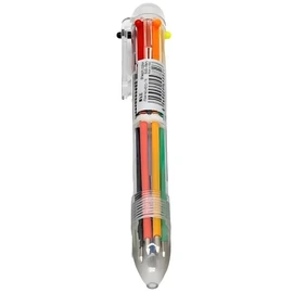 Multicolor Pens, 0.7mm 6-in-1 Multicolor Ballpoint Pen, 6-Color Retractable Ballpoint Pens for Office School Supplies