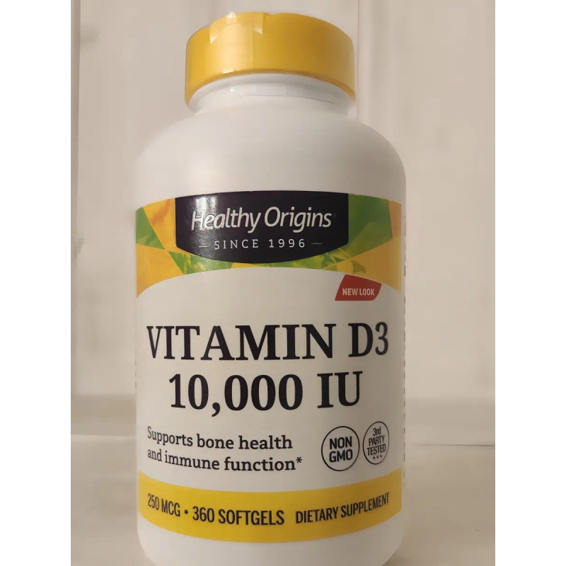 Vitaminas Healthy Origins Cápsulas Blandas Vitamina 10000 360