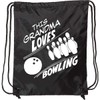 inktastic This Grandma Loves Bowling with Pins and Ball Drawstring