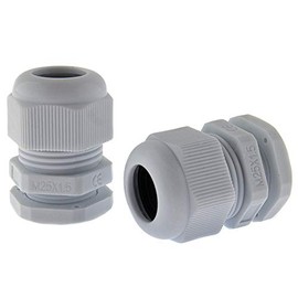 SeKi 10 x Cable Glands M25 9-17 mm, Grey Metric Cable Gland, Grey (RAL7035)