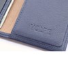 VOLPE Slim Wallet Genuine Leather for Men and Women (Blue)