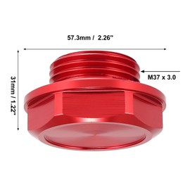 Red Gas Engine Fuel Cap Aluminum Alloy for Toyota TRD Highlander RAV4 Yaris Camry Corolla Tacoma Land Cruiser