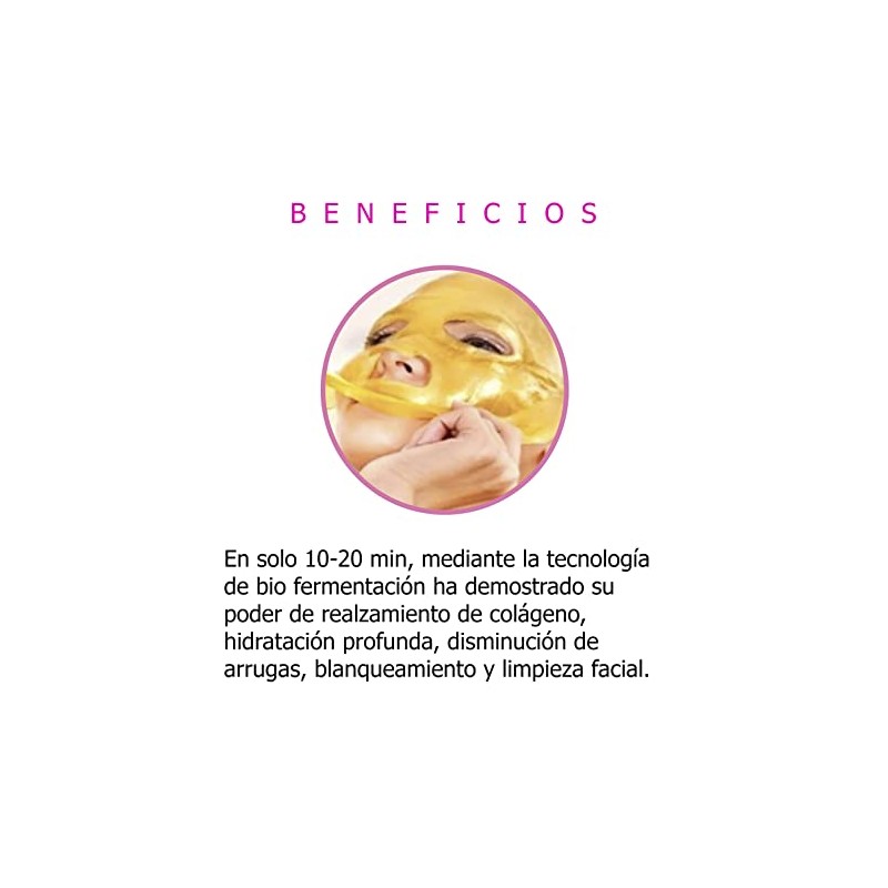 MASCARILLA FACIAL DE COLAGENO CRISTALINO KIT DE 3 PIEZAS