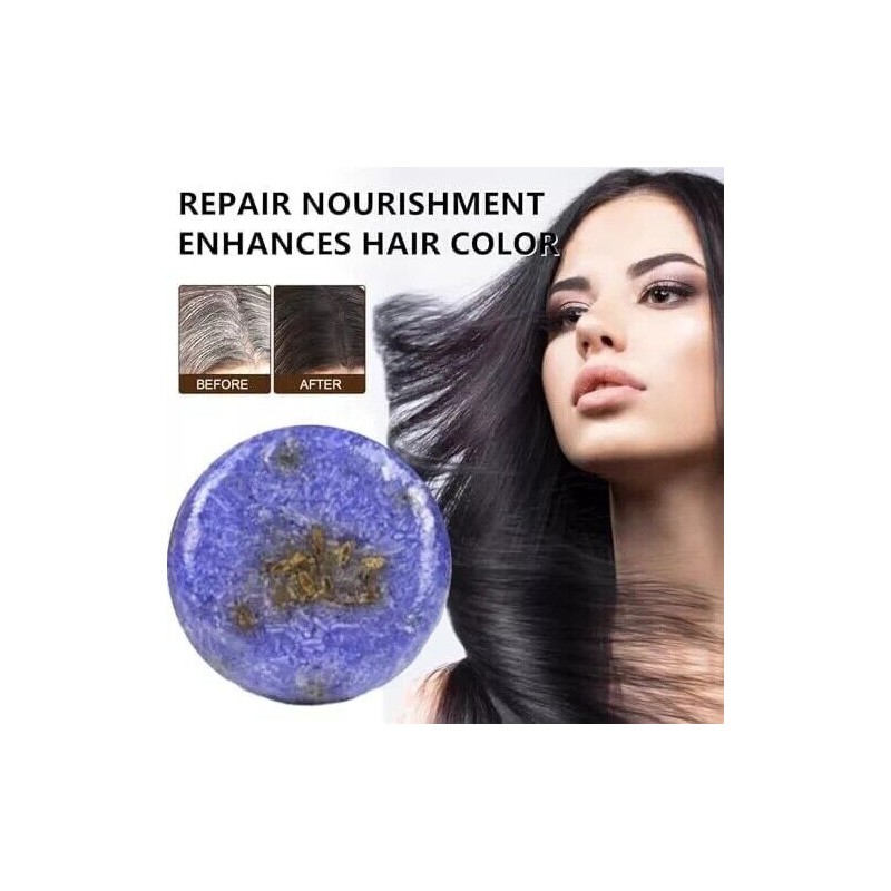 QUAAM 2Pcs Humby Shampoo Bar for Gray Hair Humby Purple