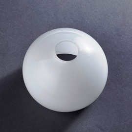 LUMIS Glass Pendant Globe Lampshade for Ceiling/Wall/Table/Floor Lights, 20.0cm Diameter (8”), White, Two Holes