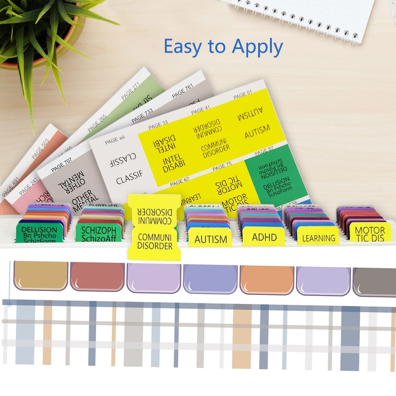 Index Tabs for DSM-5, Color-Coded DSM-5 Tabs, Laminated for Protection,