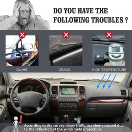 puxhig Dashboard Cover Custom Fit for 2003 2004 2005 2006 2007 2008 2009 Lexus GX470 Dash Cover Mat Pad Carpet(Dark Gray)